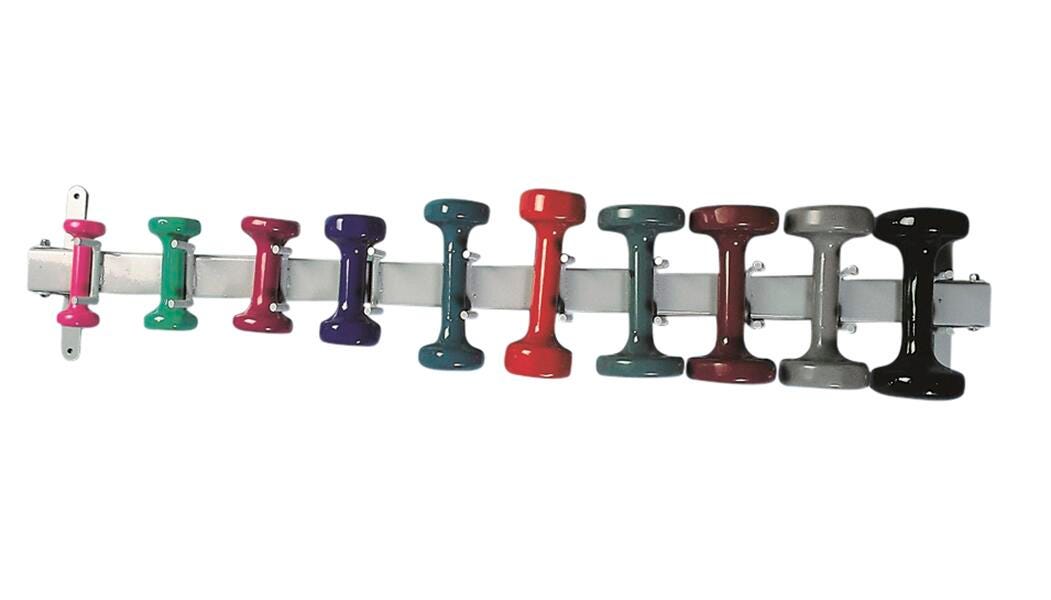 FlagHouse Vinyl-Covered Iron Dumbbell, 1 Pound, White 2121127